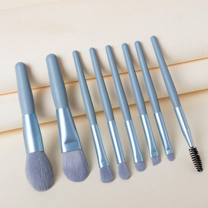 Travel Portable 8 Mini Makeup Brush Beauty