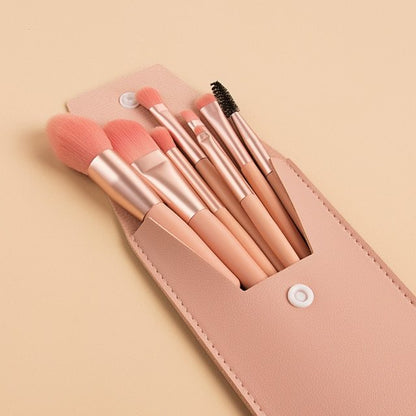 Travel Portable 8 Mini Makeup Brush Beauty