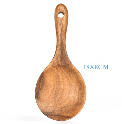 Teak Natural Wood Tableware Spoon Ladle Turner