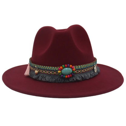 Ethnic Style Western Cowboy Hat Gem Accessories