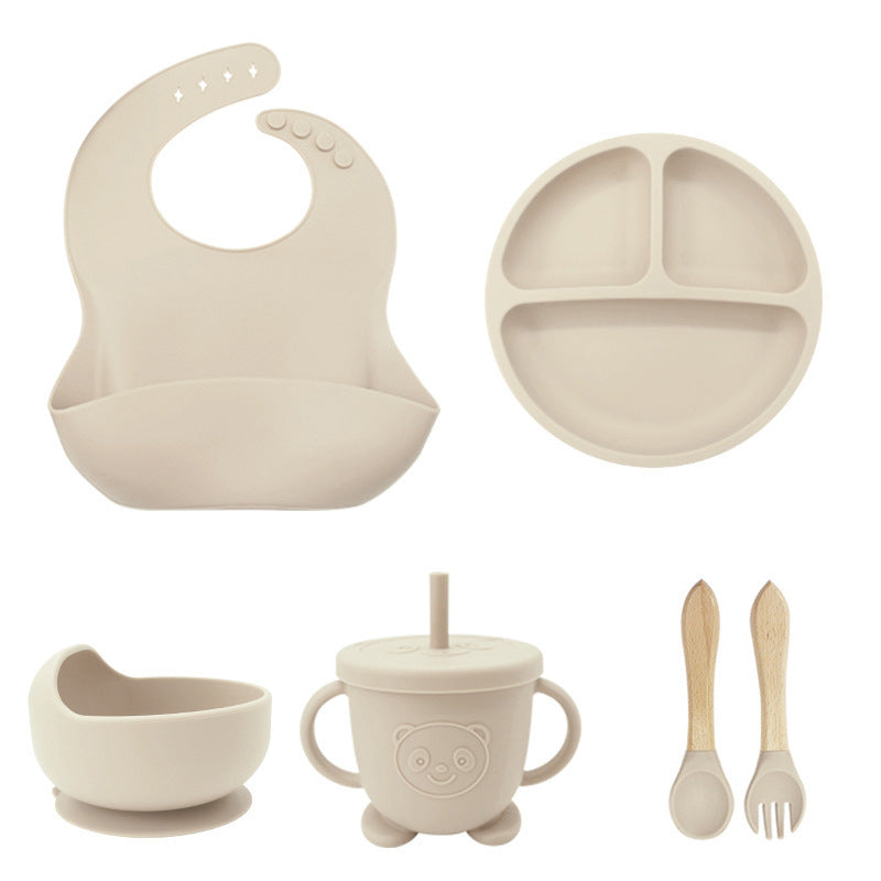 Children'S Tableware Silicone 6 Pieces Suit Maternal