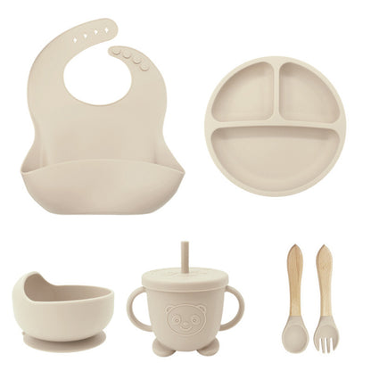 Children'S Tableware Silicone 6 Pieces Suit Maternal
