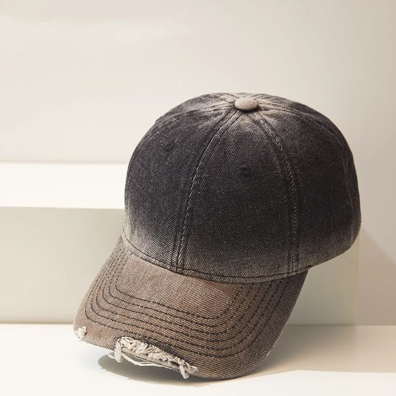 Distressed Denim Casual All-Match Ripped Baseball Cap