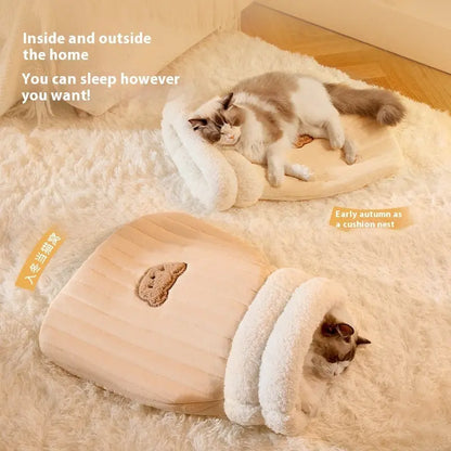 寝袋型猫用巣