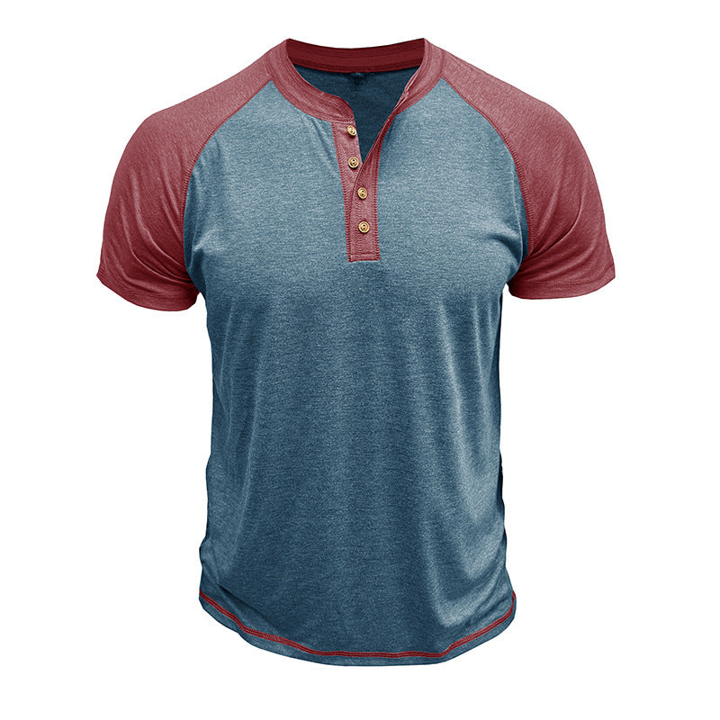 Men'S Short Sleeve European And American Color