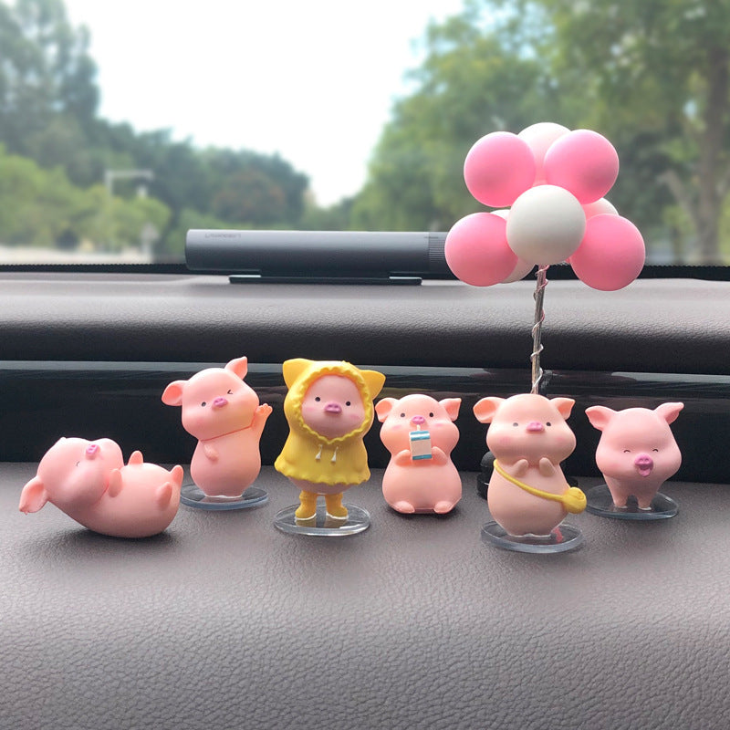 カーアクセサリー 豚 クリエイティブ 漫画 かわいい車