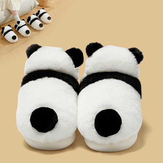 Cute Panda Shoes Plush Slippers Warm Cartoon