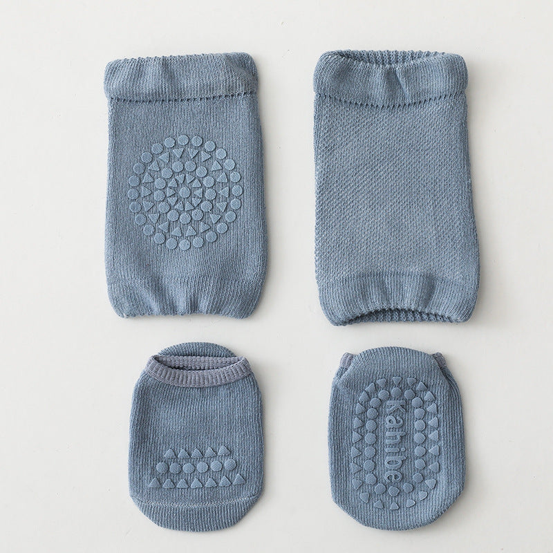 Summer Children'S Knee Pads Floor Socks Set