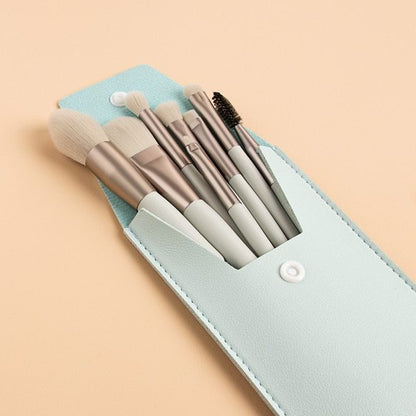 Travel Portable 8 Mini Makeup Brush Beauty