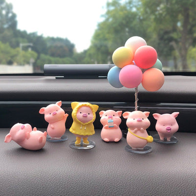 カーアクセサリー 豚 クリエイティブ 漫画 かわいい車