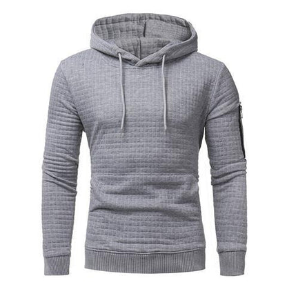 Men Sweatshirt Hoodie With Arm Zipper Sleeve