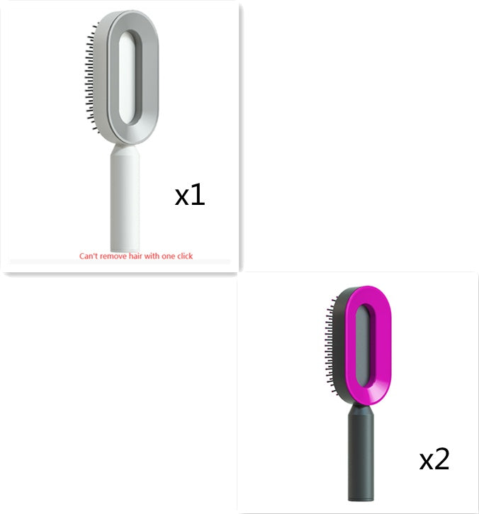Self Cleaning Hair Brush For One-Key Cleaning