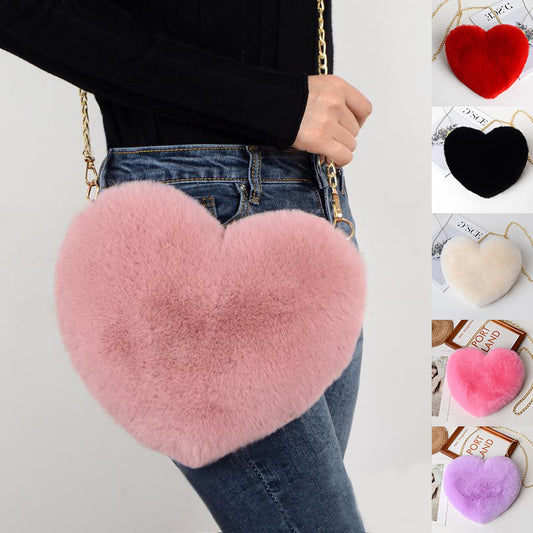 Love Bags For Plush Chain Shoulder Bags