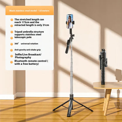 Mobile Phone Bluetooth Selfie Stick Stabilizer Floor