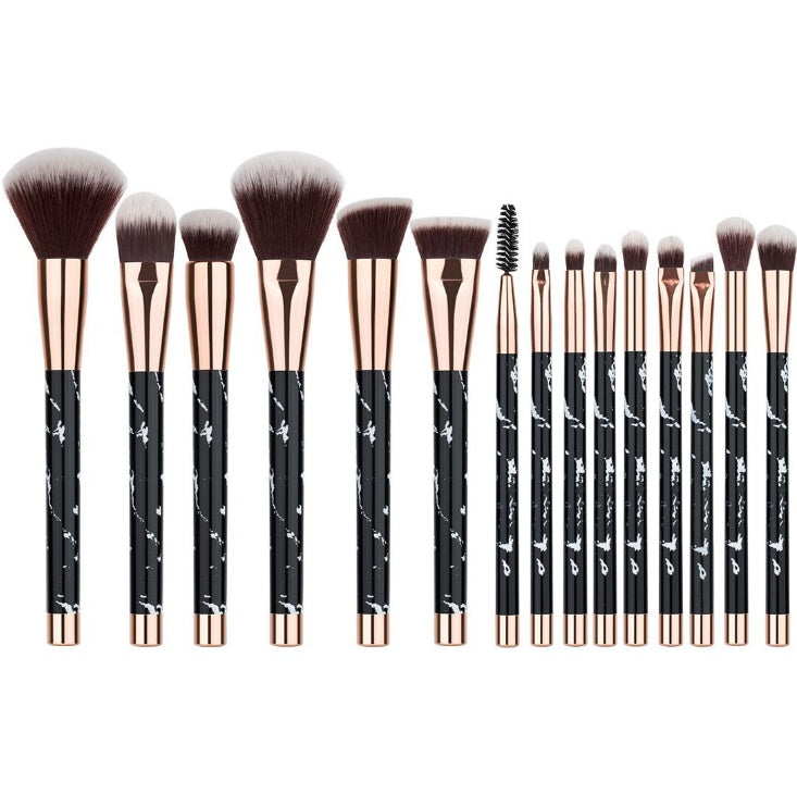 11 Sets Of Marble Makeup Brush With