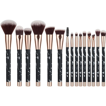 11 Sets Of Marble Makeup Brush With