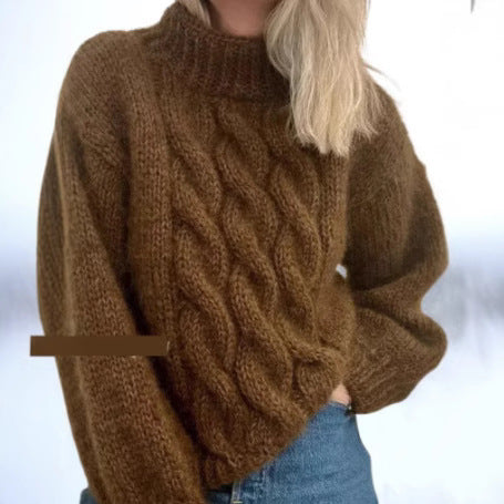 European And American Women'S Turtleneck Pullover Thick
