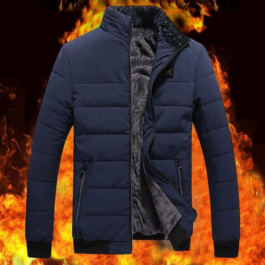 Coat Men'S Cotton Clothing Korean Style Fleece-Lined