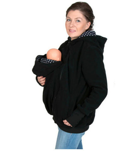 Three-In-One Multi-Functional Mother Kangaroo Sweater Coat