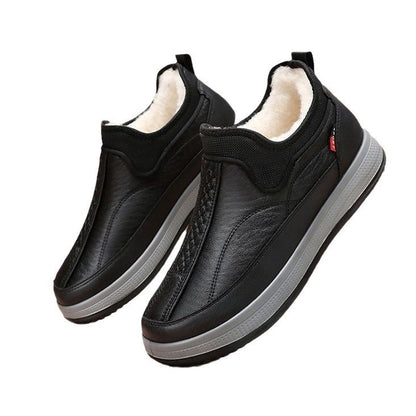 Warm Fleece Snow Boots Round-Toed Platform Ankle