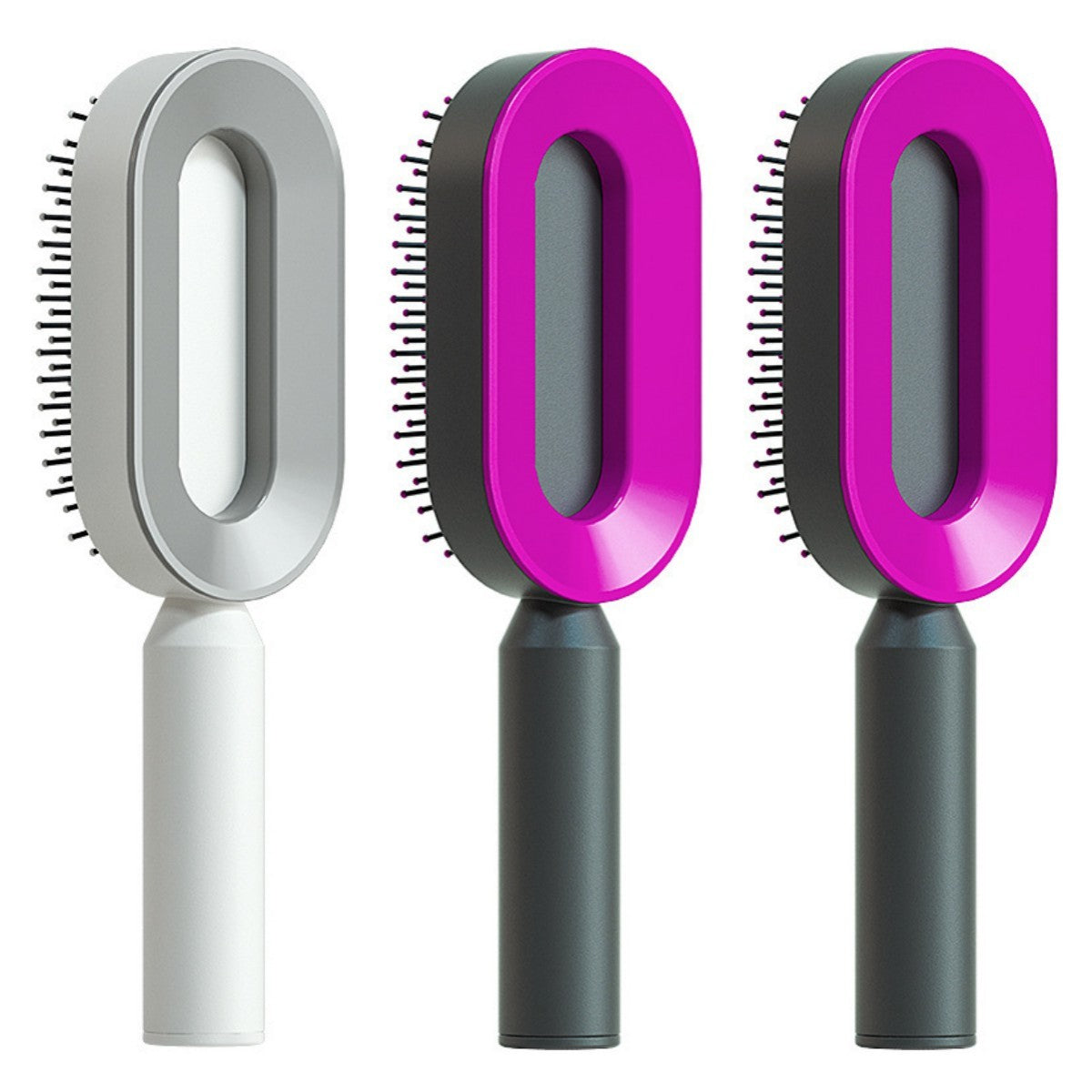 Self Cleaning Hair Brush For One-Key Cleaning
