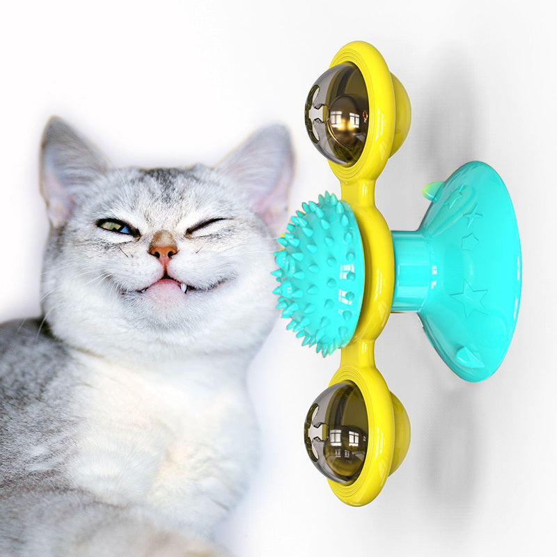 猫用回転風車多機能おもちゃ かゆみ・引っ掻き