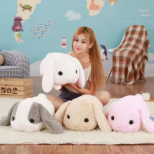 Big Ear Rabbit Pillow Cartoon Head Toy