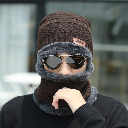 Beanie Hat Scarf Set Knit Hat Thick