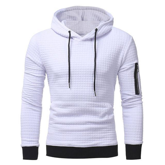 Men Sweatshirt Hoodie With Arm Zipper Sleeve