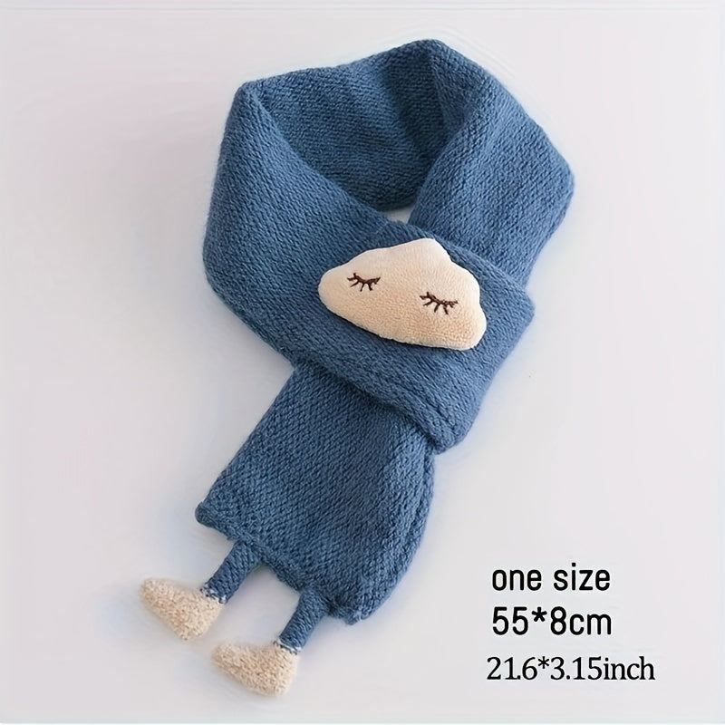 Children'S Scarf, Girls Knitted Scarf, Cloud Neck