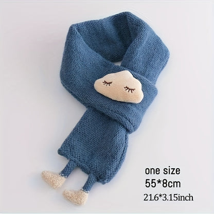 Children'S Scarf, Girls Knitted Scarf, Cloud Neck