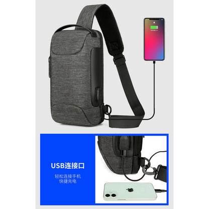 Sling Bag, Waterproof Men'S Chest Bag Shoulder