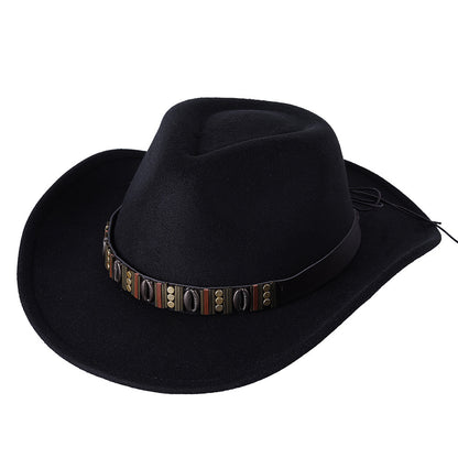 Woolen Hat Western Cowboy Top Hat Men'S