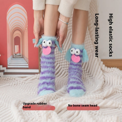 Funny Floor Thick Thermal Middle Tube Socks