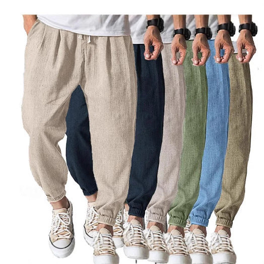 Casual Loose Men'S Summer Ankle Banded Pants