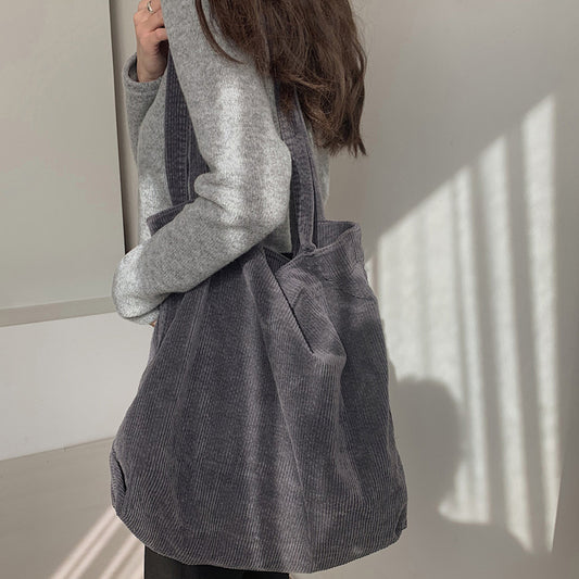 Corduroy Shoulder Bags Fall Handbags Shopping Bags