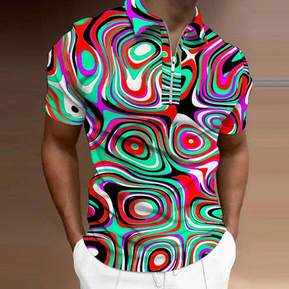 Casual Men'S Shirt Golf Shirt Optical Illusion