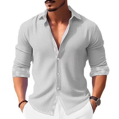 Printed Men'S Clothing Long Sleeve Shirt