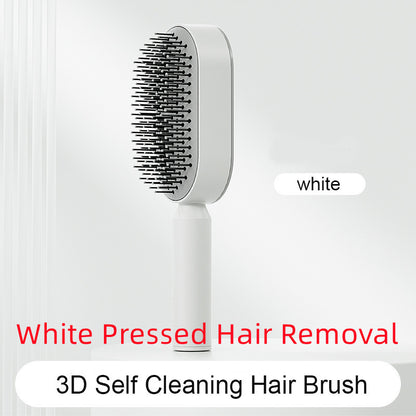Self Cleaning Hair Brush For One-Key Cleaning
