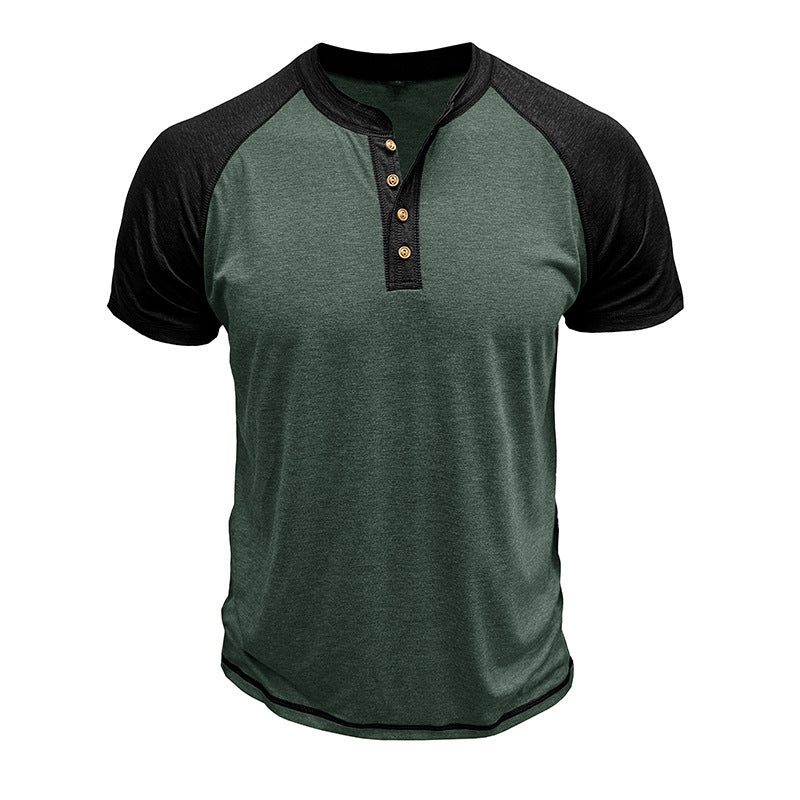 Men'S Short Sleeve European And American Color