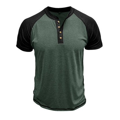 Men'S Short Sleeve European And American Color