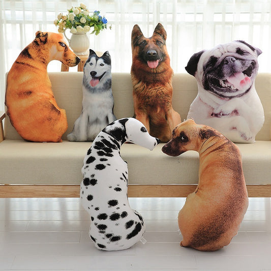 Funny 3D Dog Print Throw Pillow Creative