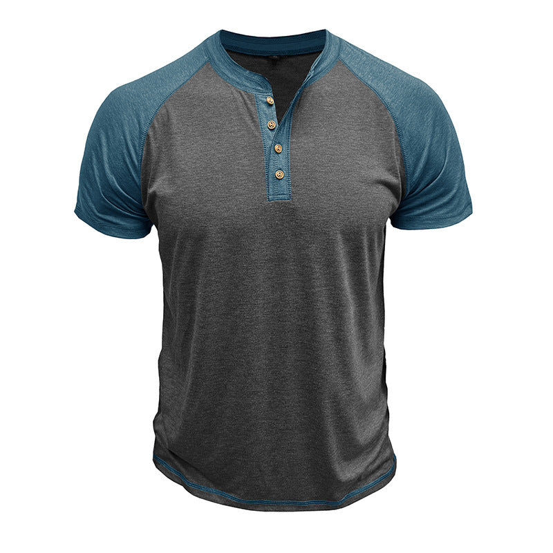 Men'S Short Sleeve European And American Color