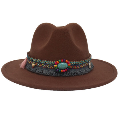 Ethnic Style Western Cowboy Hat Gem Accessories