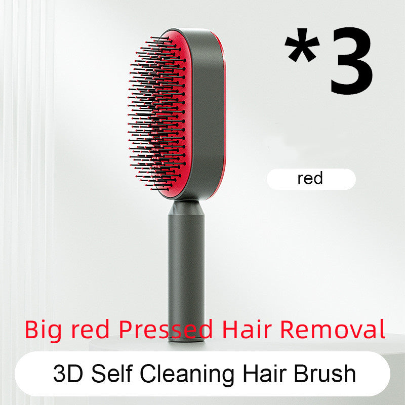 Self Cleaning Hair Brush For One-Key Cleaning