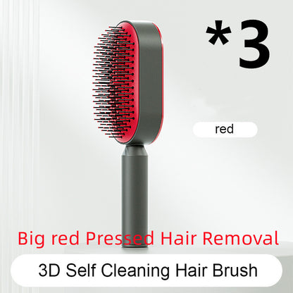 Self Cleaning Hair Brush For One-Key Cleaning