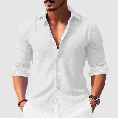 Printed Men'S Clothing Long Sleeve Shirt