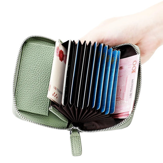 2024 Rfid Genuine Leather Card Wallet Purse