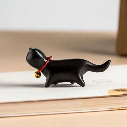 Sandalwood Kitten Ornaments Cute Hippo Mini Wooden