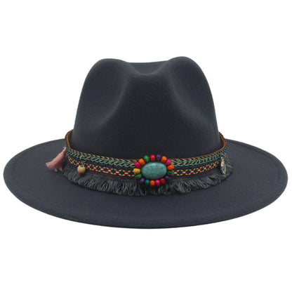 Ethnic Style Western Cowboy Hat Gem Accessories